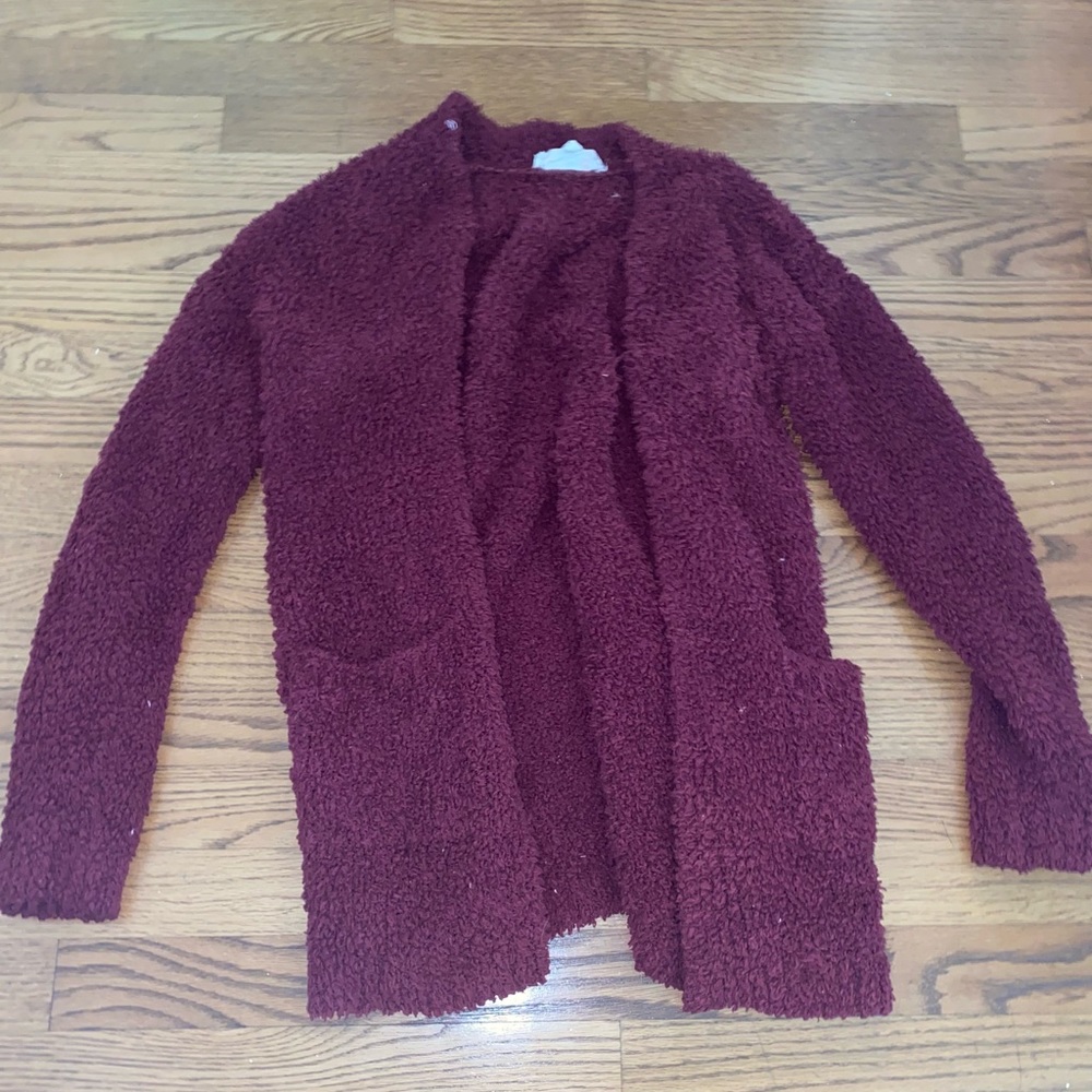 Pink Republic Burgundy Long Sweater, Size Extra Extra Large